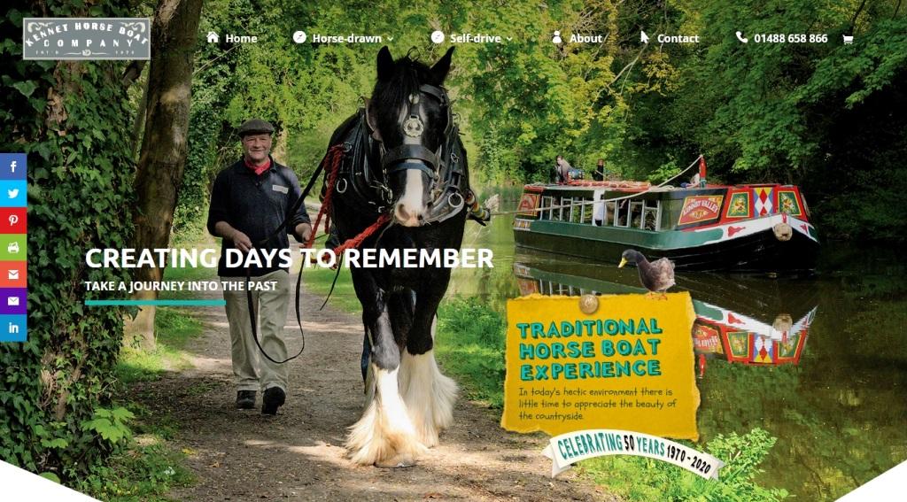 image of and link to the Kennet Horse Boat Company website